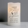 Personalised Carried for a Moment LED Memorial Candle