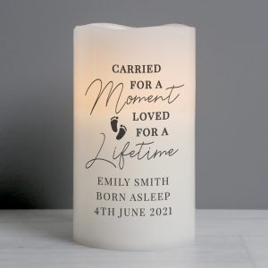 Personalised Carried for a Moment LED Memorial Candle