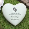 Personalised Footprints Heart Memorial Ornament