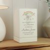 Personalised Rainbow Elephant Wooden Urn for Baby